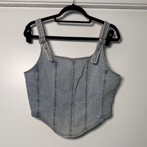 wild fable Light Blue Denim Corset Tank XL